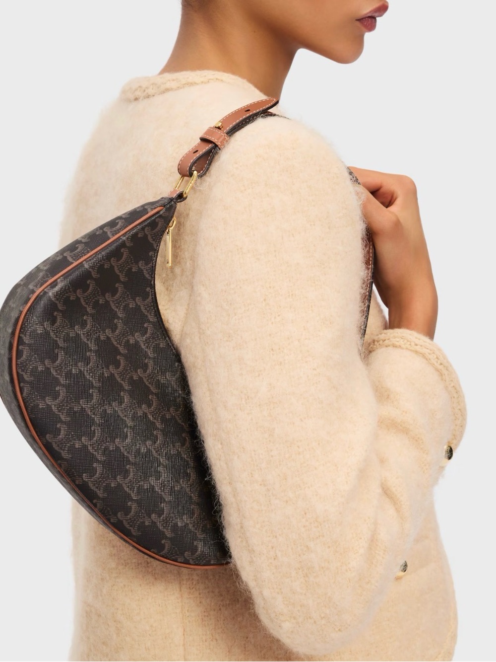Celine Ava Bag: Triomphe Canvas & Calfskin